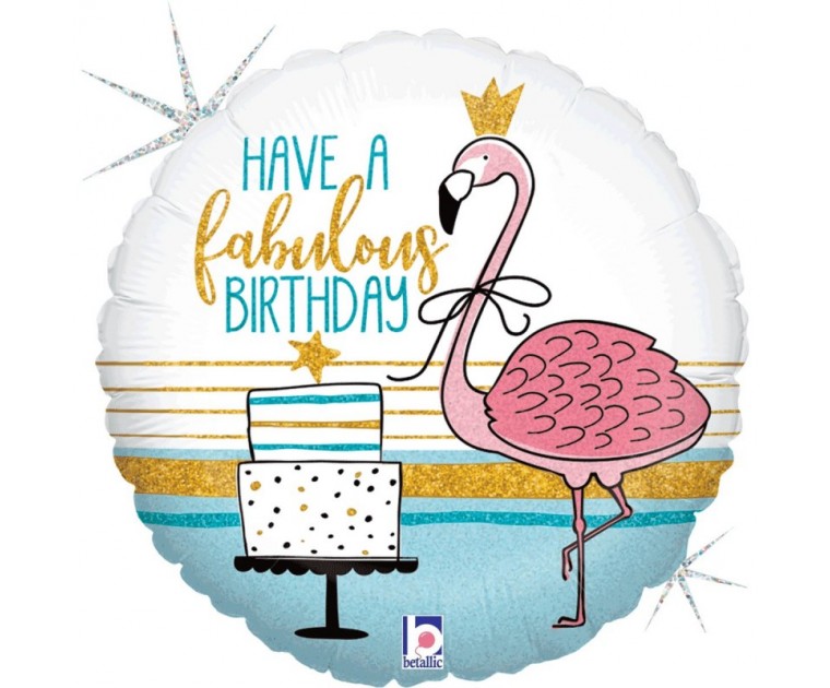 Balão Flamingo Fabulous Birthday