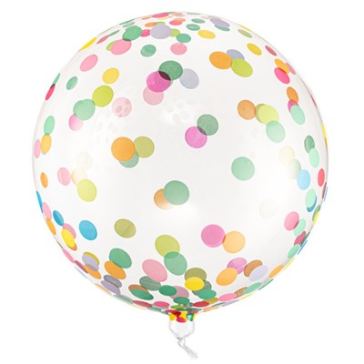 Orbz Balloon Transparente com Confetis Multicoloridos 