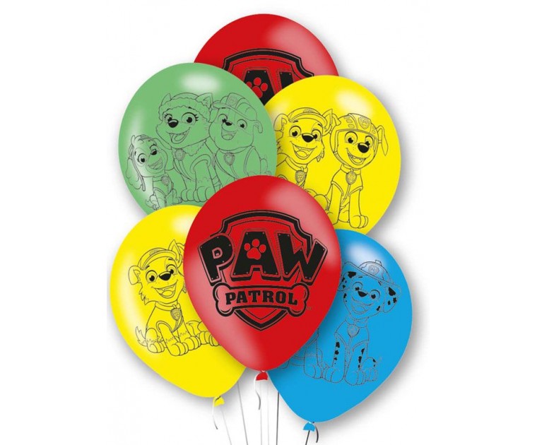 6 Balões Patrulha Pata