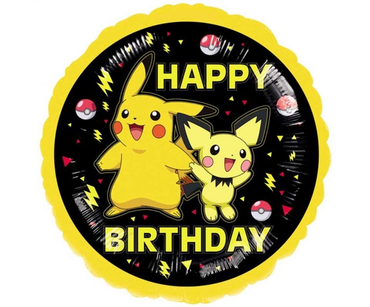 Balão Pokémon Happy Birthday