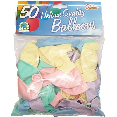 50 Balões Cores Pastel Sortidas