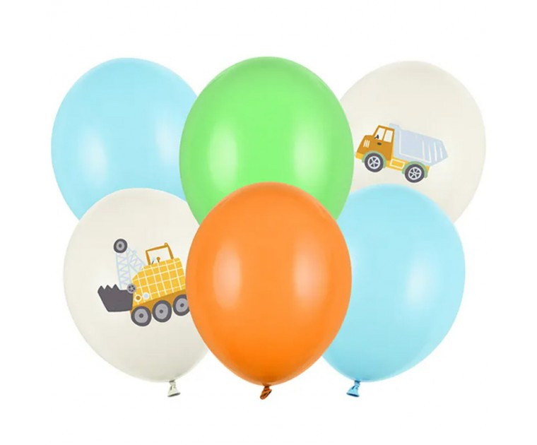 6 Balões Veículos de Construção