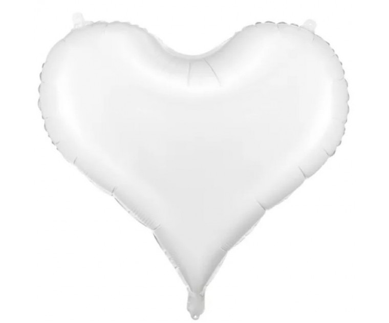 Balão foil Coração Branco