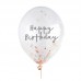 Conj. 5 Balões Happy Birthday Confetis Rose Gold