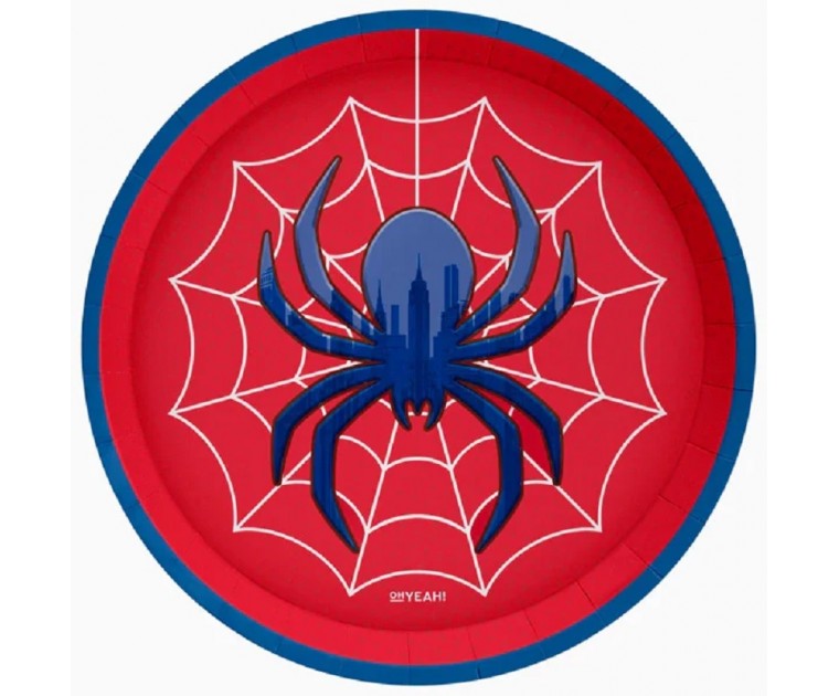 6 Pratos Aranha 18 cms