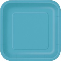 Pratos Quadrados Azul Caribe
