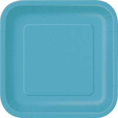 Pratos Quadrados Azul Caribe