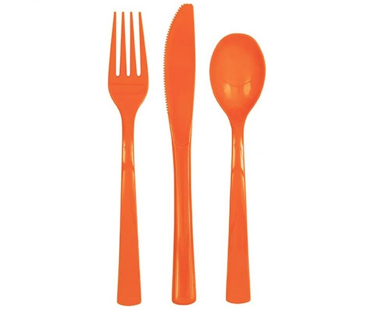 18 Talheres Laranja