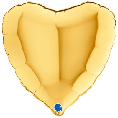 Balão Foil Coração Dourado 46 cms