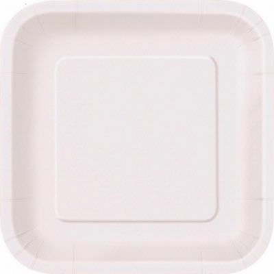 Prato Quadrado Branco 18 cms