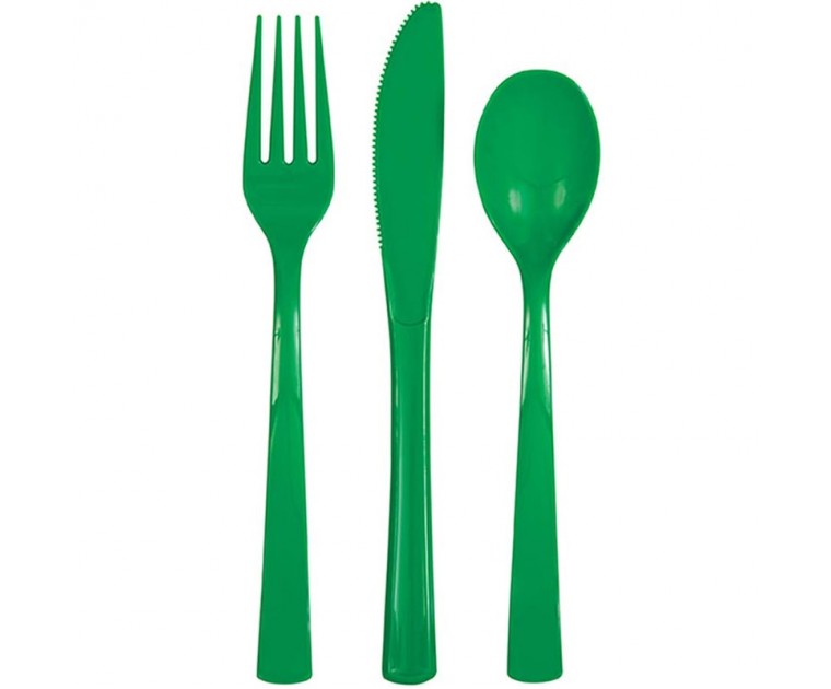 18 Talheres Verde Escuro