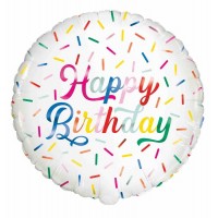 Balão Multicolorido Happy Birthday Sprinkle Balão Multicolorido Happy Birthday Sprinkle