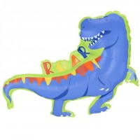 Balão Dinossauros Verde e Azul Roar