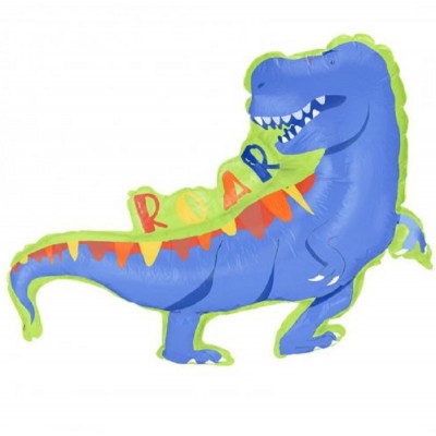 Balão Dinossauros Verde e Azul Roar