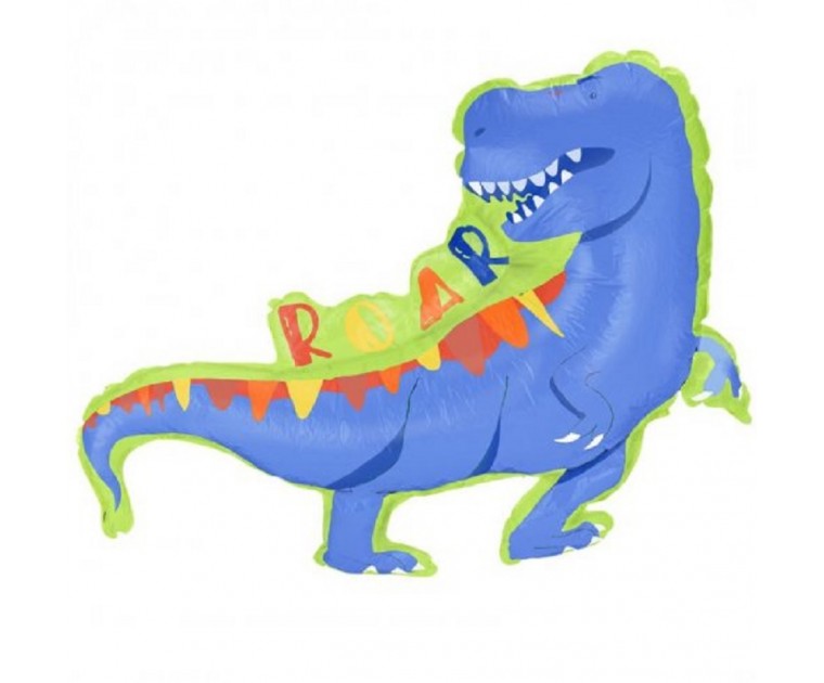 Balão Dinossauros Verde e Azul Roar