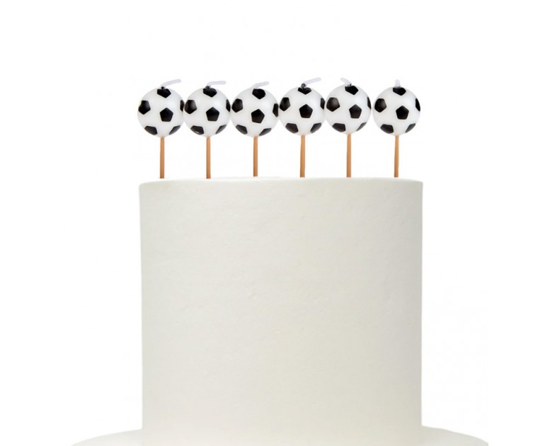 6 velas tema Futebol