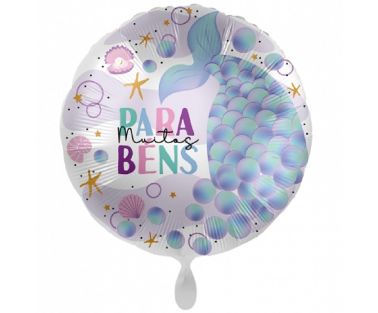 Balão Sereia Muitos Parabéns