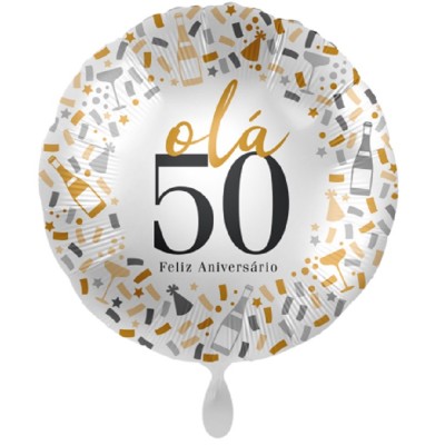 Balão Olá 50 Feliz Aniversário
