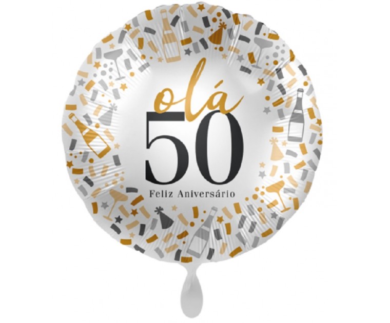 Balão Olá 50 Feliz Aniversário