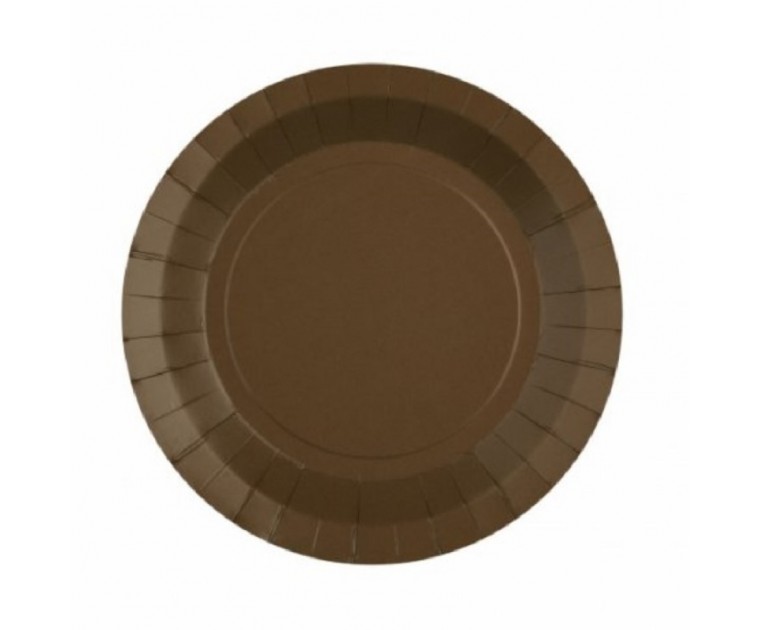 10 Pratos Castanho Chocolate