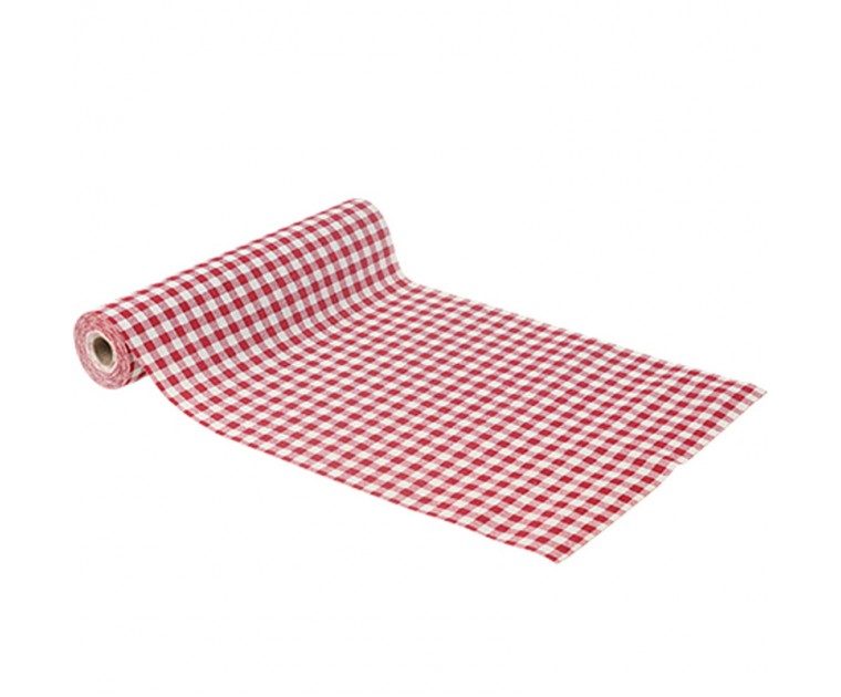Corredor Mesa Xadrez Vermelho e Branco 