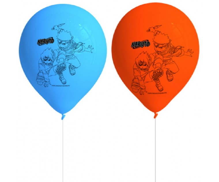 8 Balões Latex 27cm Naruto