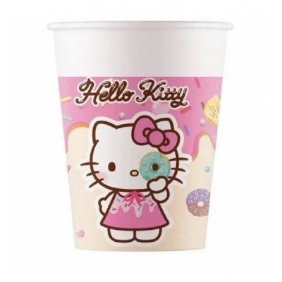 8 Copos Hello Kitty
