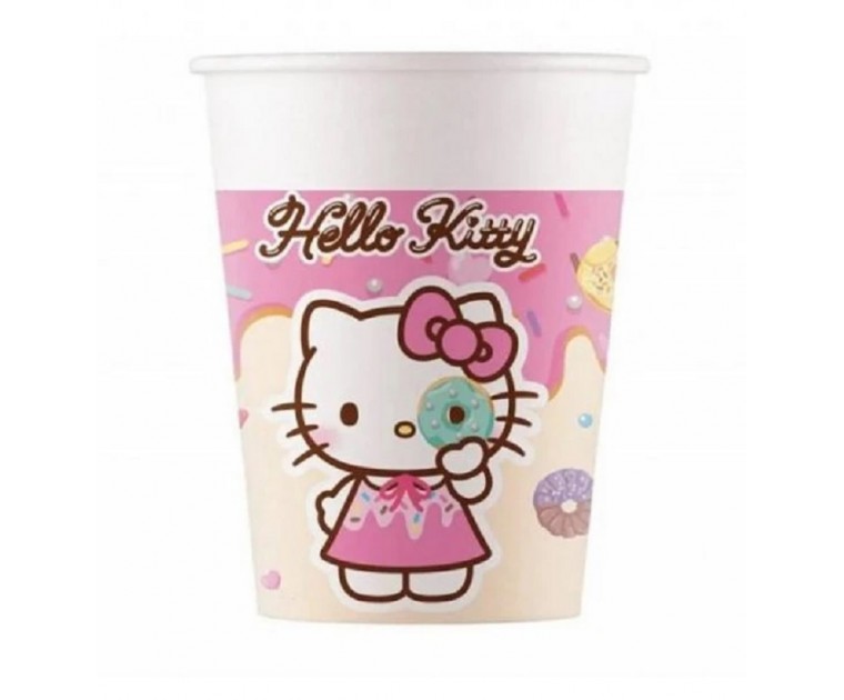 8 Copos Hello Kitty