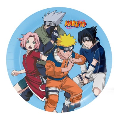 8 Pratos 18 cms Naruto