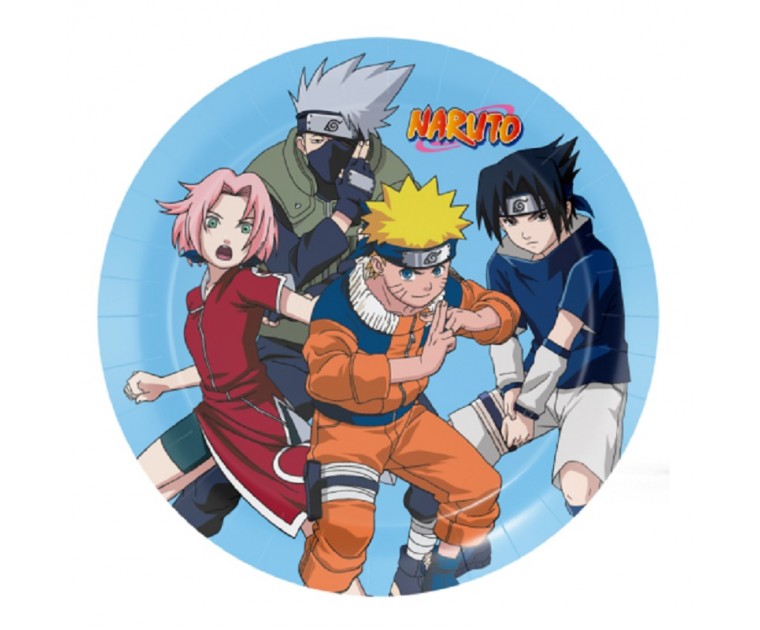 8 Pratos 18 cms Naruto