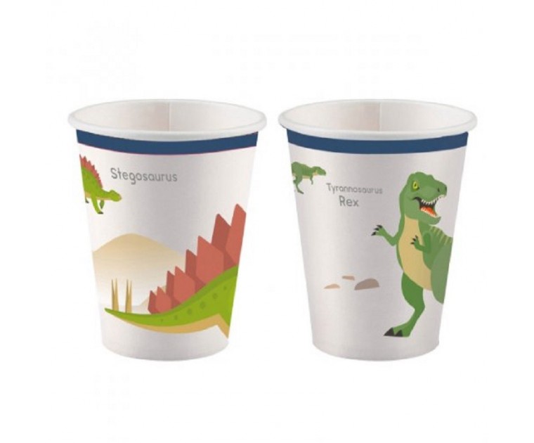 8 Copos Happy Dinossauro