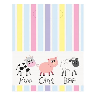 Sacos Doces e Ofertas Cores Pastel Animais Quinta
