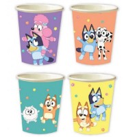 8 Copos Bluey Multicoloridos