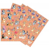 4 Folhas Autocolantes Bluey 