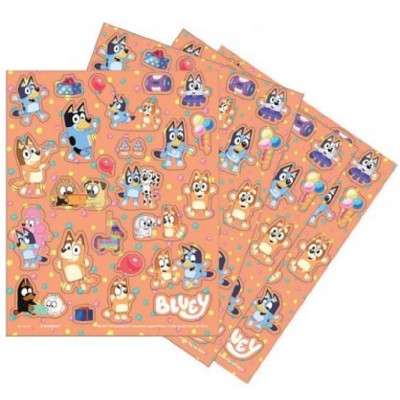 4 Folhas Autocolantes Bluey 