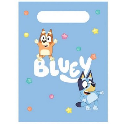8 Sacos Doces e Ofertas Bluey Papel 