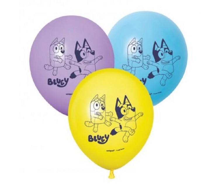 6 Balões Bluey Latex
