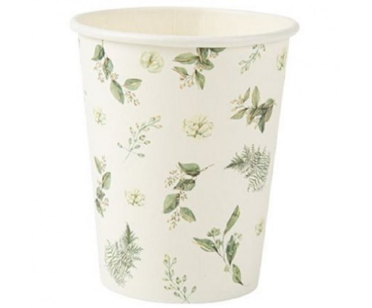 6 Copos Sage Green Folhagem