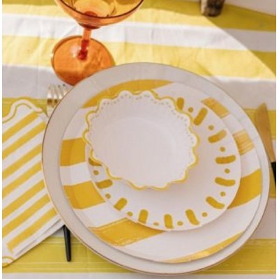 6 Taças Riscas Amarelas Mix&Match