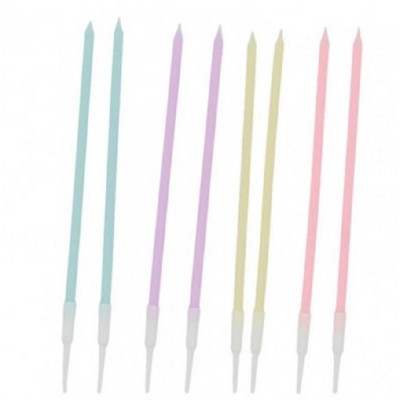 8 Velas Multicoloridas Pastel