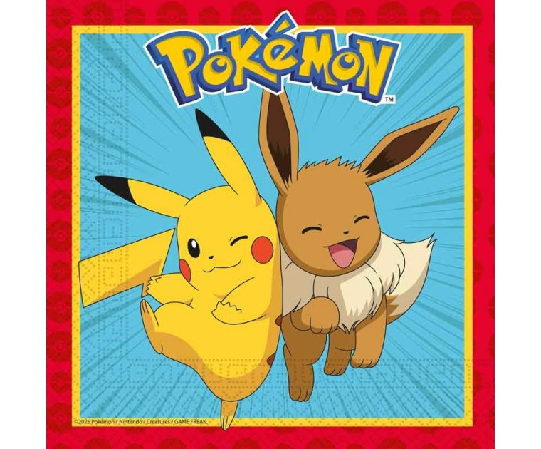 20 Guardanapos Pokemon