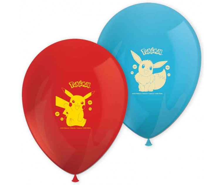 8 Balões Latex Pokemon