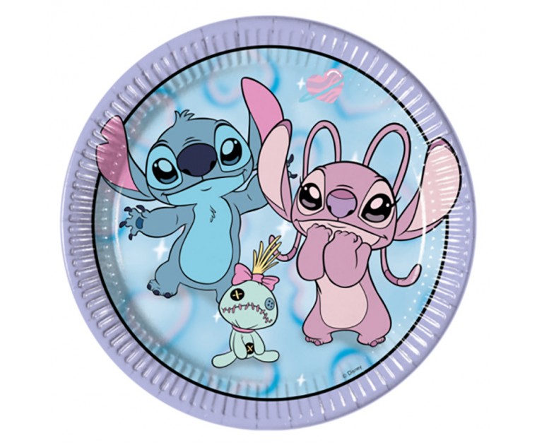 Pratos Stitch e Angel 