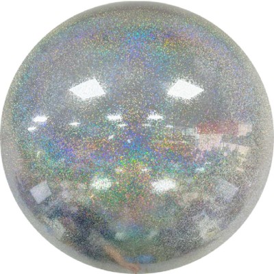 Balão Bubble Transparente Glitter Prateado