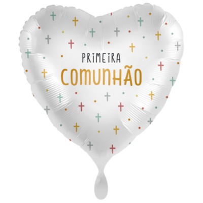 Balão Coração Primeira Comunhão