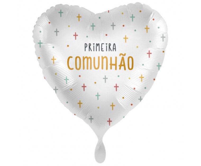 Balão Coração Primeira Comunhão