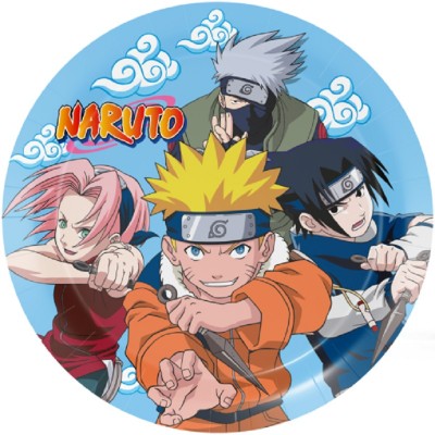 8 Pratos 23cm Naruto