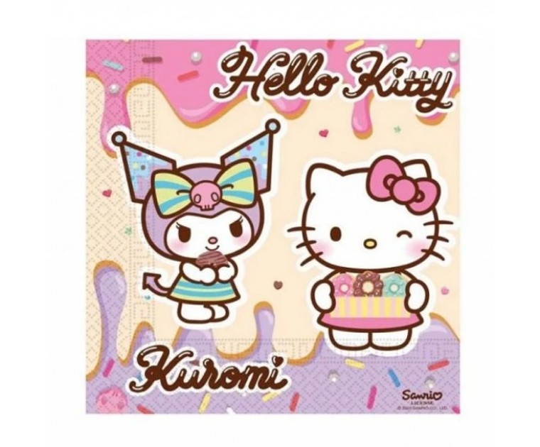 20 Guardanapos Hello Kitty