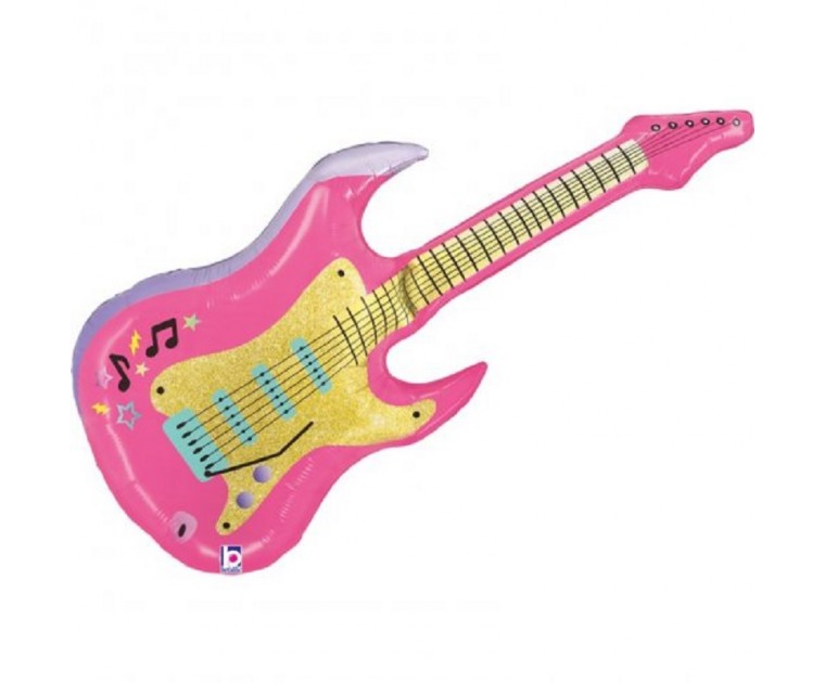 Balão Guitarra Eletrica Rosa