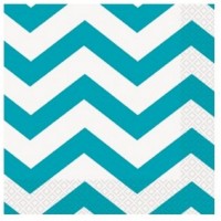 Guardanapos Chevron Azul Caribe